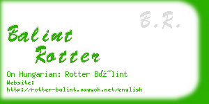 balint rotter business card